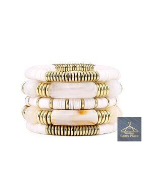 Chunky Stretchable Acrylic Bangle Bracelet Stacking Friendship Bracelets